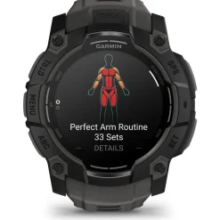 Montre sport Instinct3 Amoled 50mm Noir Bracelet gris