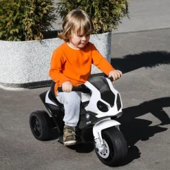 Moto Electrique BMW S1000, 25W pour Enfant, 3 Roues, Système Audio et Phares Fonctionnels