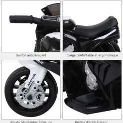 Moto Electrique BMW S1000, 25W pour Enfant, 3 Roues, Système Audio et Phares Fonctionnels