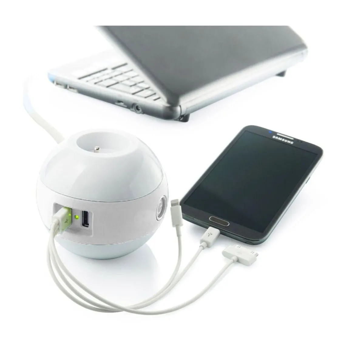 Multiprise USB Wattball Blanc