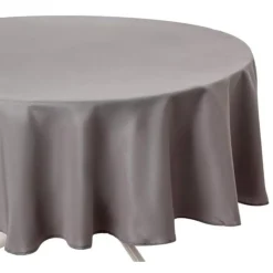 Nappe Antitache Ronde Unie 180cm Gris