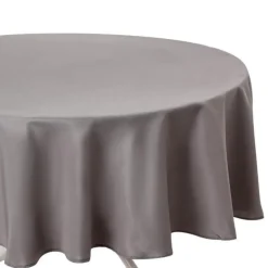 Nappe Antitache Ronde Unie 180cm Gris