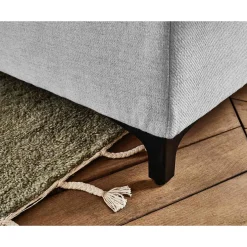 Olinda - canapé d'angle droit - 5 places - convertible avec coffre et têtières réglables - en tissu