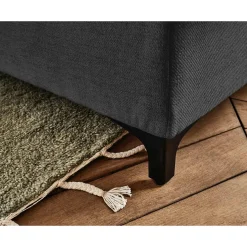 Olinda - canapé d'angle droit - 5 places - convertible avec coffre et têtières réglables - en tissu