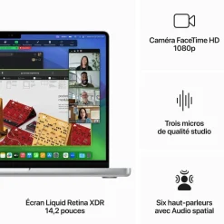 Ordinateur Apple Pro 14' M3 8Go RAM 512Go SSD Argent