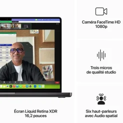 Ordinateur Apple Pro 16' M3 Max 48Go RAM 1To SSD Noir