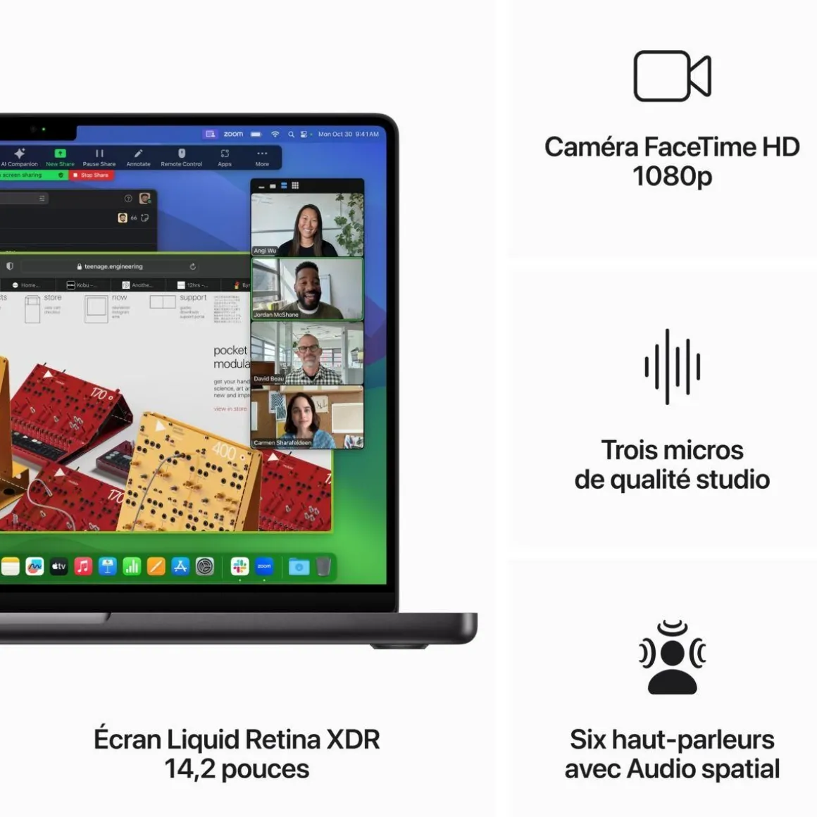 Ordinateur Apple Pro 14' M3 Max 36Go RAM 1To SSD Noir