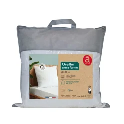 Oreiller extra ferme en microfibre ultra gonflant anti cariens VOLUMINEUX