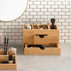 Organiseur 2 Tiroirs Natureo 24cm Naturel