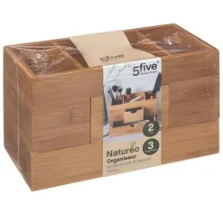 Organiseur 2 Tiroirs Natureo 24cm Naturel