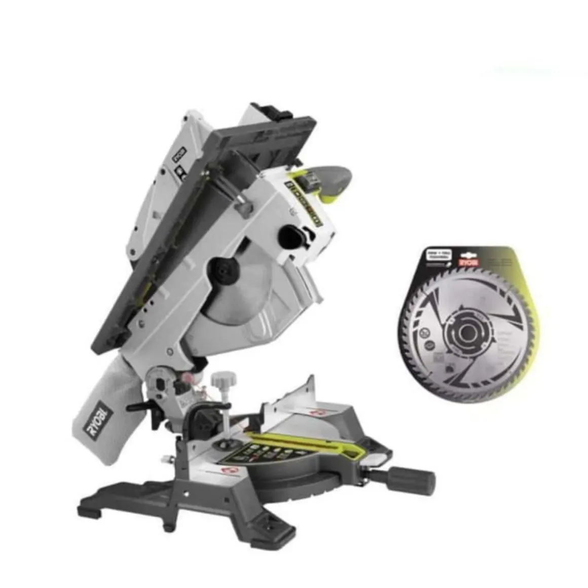Pack RYOBI scie sur table et onglet électrique 1800W 254mm RTMS1800-G - lame carbure pour scies à c