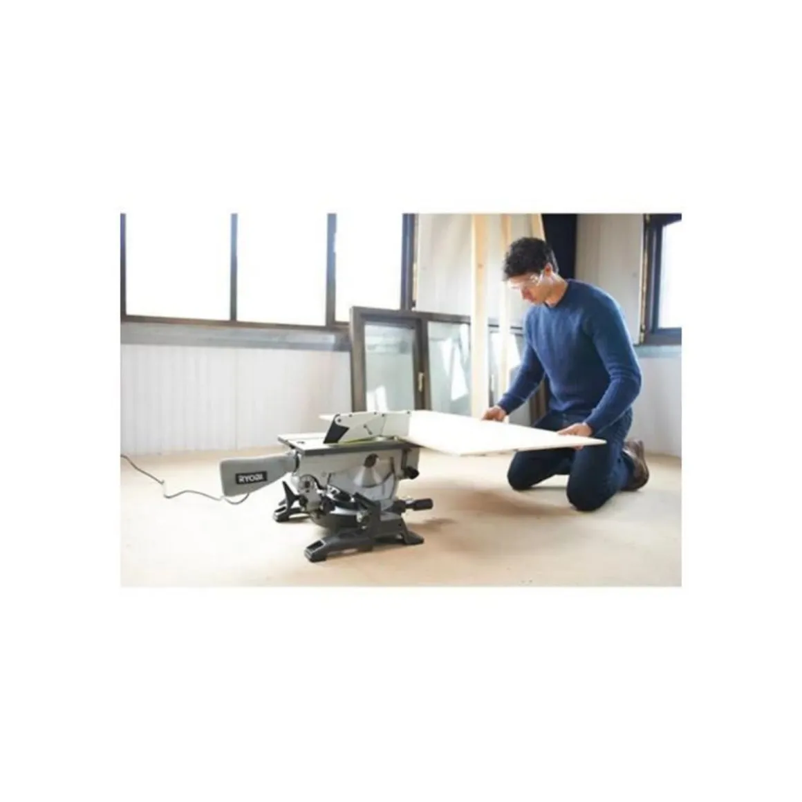 Pack RYOBI scie sur table et onglet électrique 1800W 254mm RTMS1800-G - lame carbure pour scies à c