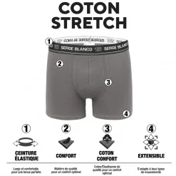 Pack Surprise de 6 Boxers coton homme