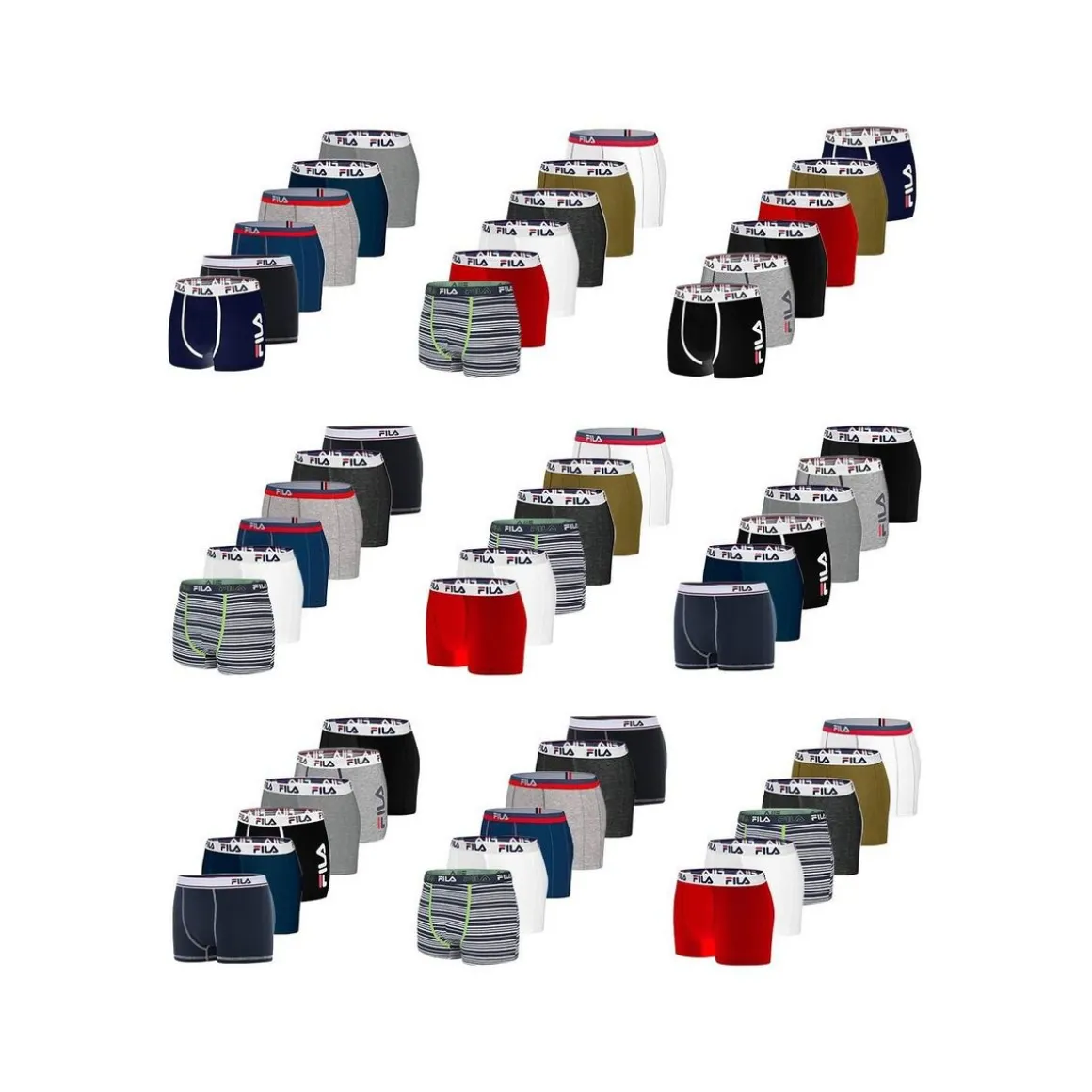 Pack Surprise de 6 Boxers coton homme