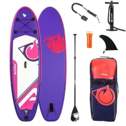 Paddle Gonflable CARVER 9' 30'' 5'' (274x76x12,7cm) avec Pompe, Pagaie, Leash et Sac de transport