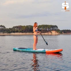 Paddle Gonflable L 11' 32'' 6'' (335 x 81 x 15 cm) avec Pagaie, Leash, Pompe et Sac de Transport