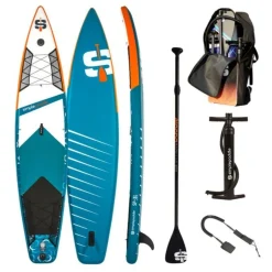 Paddle Gonflable RACE 12' 30'' 6 (340 x 76 x 15 cm) avec Pagaie, Leash, Pompe et Sac de Transport