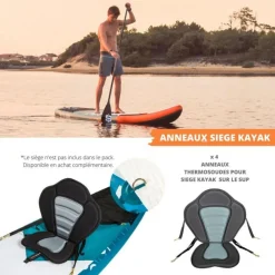 Paddle Gonflable RACE 12' 30'' 6 (340 x 76 x 15 cm) avec Pagaie, Leash, Pompe et Sac de Transport