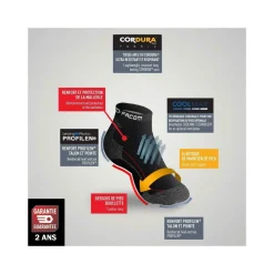 Paire de Chaussettes Quarter de travail homme Toola