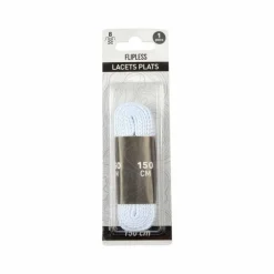 Paire de Lacets pour Chaussures Plats 150cm Blanc