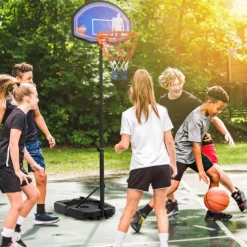 Panier de basket réglable en hauteur de 1m à 2m10 (10 positions) - Milwaukee - avec Ballon et Pompe