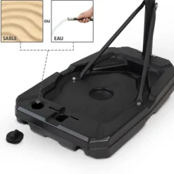 Panier de basket réglable en hauteur de 1m à 2m10 (10 positions) - Milwaukee - avec Ballon et Pompe