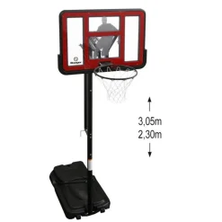 Panier de Basketball sur Pied Mobile King Deluxe Hauteur Réglable de 2,30m à 3,05m