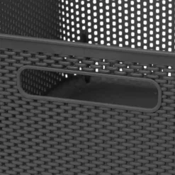 Panier de Rangement Crochet 14cm Gris Anthracite