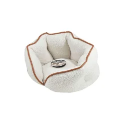 Panier Pattenrond en laine bouclée pour chat et chien - Ecru