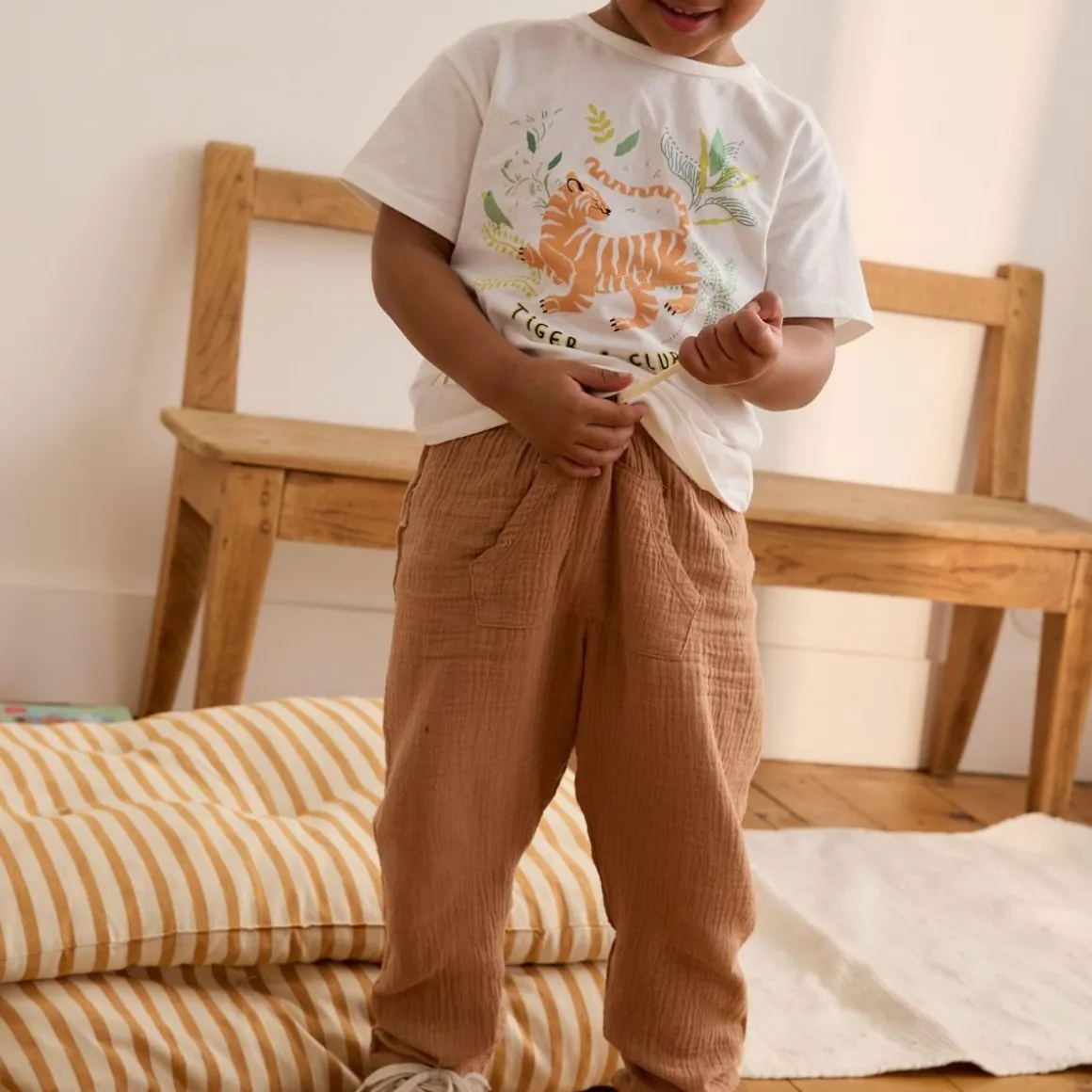 Pantalon enfant en gaze de coton Petit Envahisseur