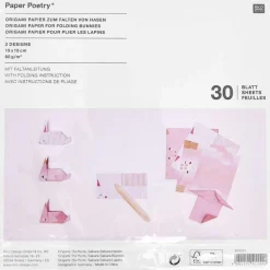Papier d'origami de lapin, 30 feuilles