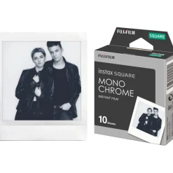 Papier photo instantané Film Instax Square Monochrome WW1 (x10)