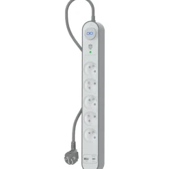 Parafoudre Lite 5 prises + USB A+C 800J 1.5m EU