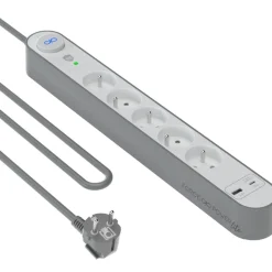 Parafoudre Lite 5 prises + USB A+C 800J 1.5m EU