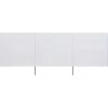 Paravent 3 panneaux Tissu 400 x 80 cm Blanc sable