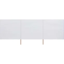Paravent 3 panneaux Tissu 400 x 80 cm Blanc sable