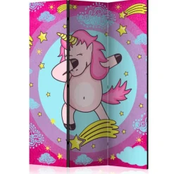 Paravent 3 Volets Dancing Unicorn 135x172cm