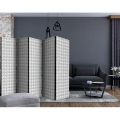 Paravent 5 Volets Dogtooth Check 172x225cm