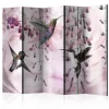 Paravent 5 Volets Flying Hummingbirds Pink 172x225cm