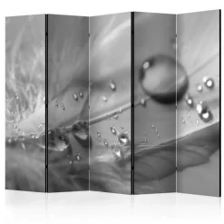 Paravent 5 Volets Grey Feather 172x225cm