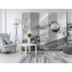 Paravent 5 Volets Grey Feather 172x225cm