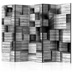 Paravent 5 Volets Grey Precision 172x225cm