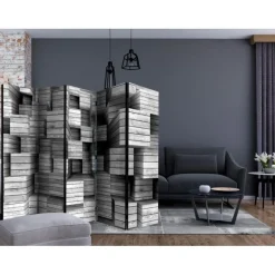 Paravent 5 Volets Grey Precision 172x225cm