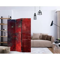 Paravent 3 Volets Red Concrete 135x172cm