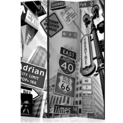 Paravent 3 Volets Roads To Manhattan 135x172cm