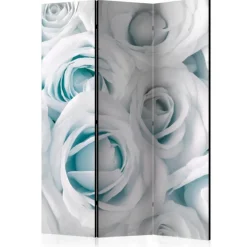 Paravent 3 Volets Satin Rose Turquoise 135x172cm
