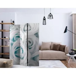 Paravent 3 Volets Satin Rose Turquoise 135x172cm