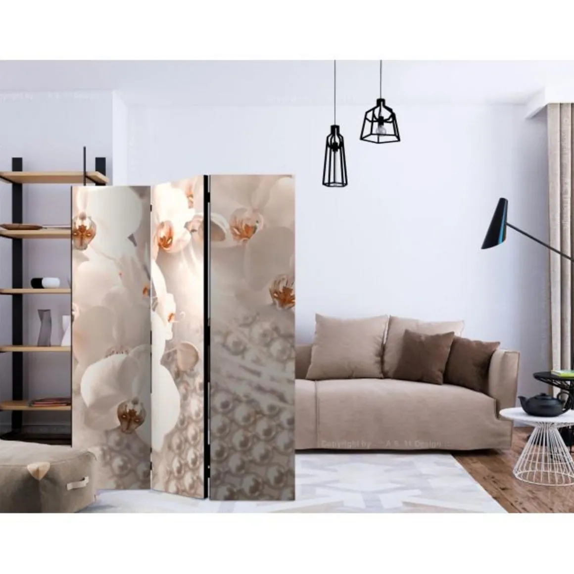 Paravent 3 Volets Treasures of Elegance 135x172cm