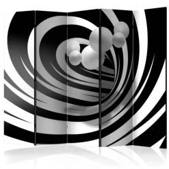 Paravent 5 Volets Twisted in Black & White 172x225cm