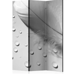 Paravent 3 Volets White Feather 135x172cm
